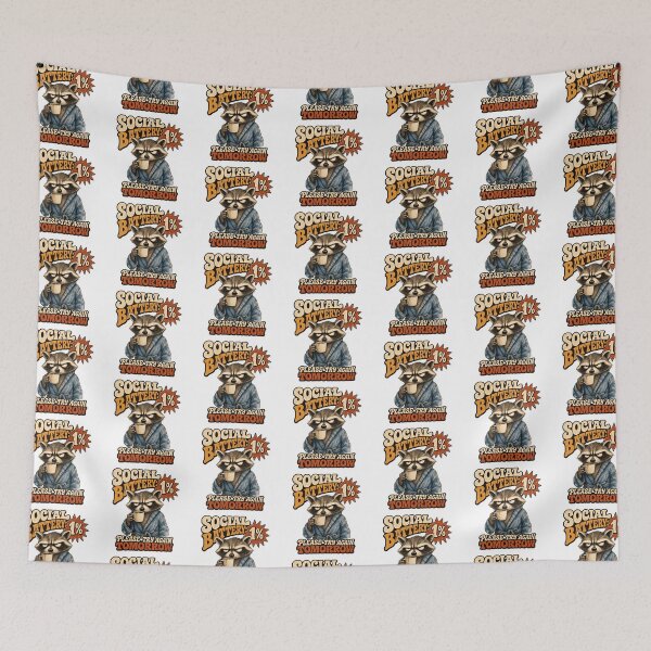 Item preview, Social Battery 1% Funny Raccoon Coffee Humor Design designed and sold by Wilcox PhotoArt.