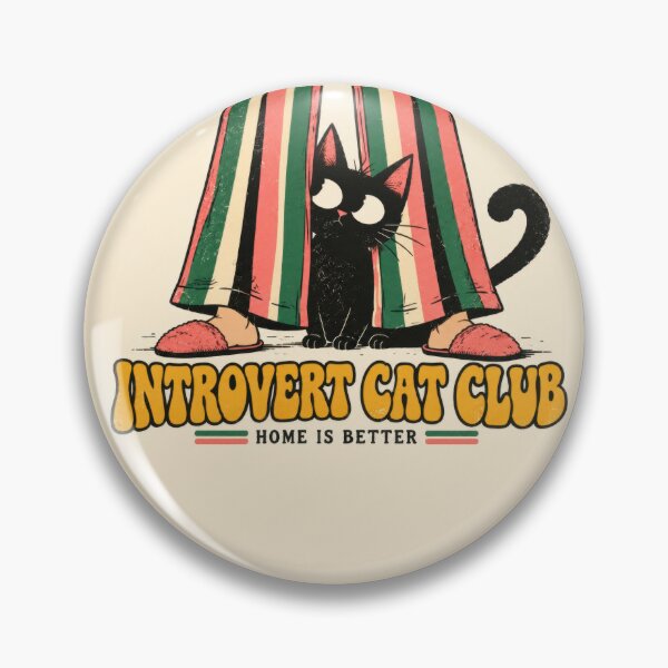 Item preview, Introvert cat club design at home designed and sold by anytka.