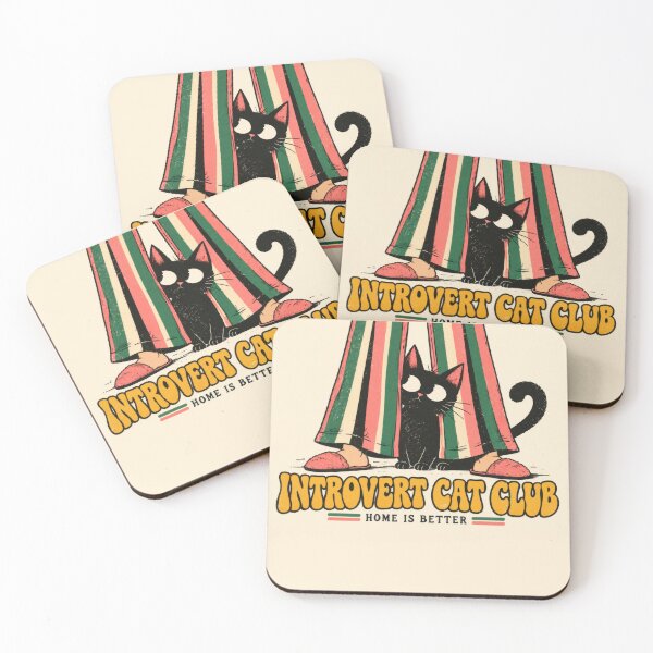 Item preview, Introvert cat club design at home designed and sold by anytka.