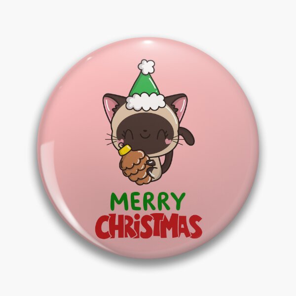 Item preview, Cute Siamese Cat Merry Christmas Holiday Art designed and sold by stormk10.