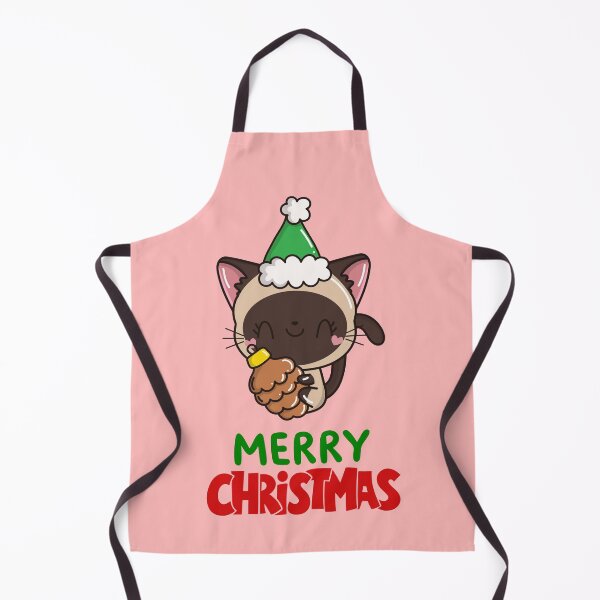 Item preview, Cute Siamese Cat Merry Christmas Holiday Art designed and sold by stormk10.