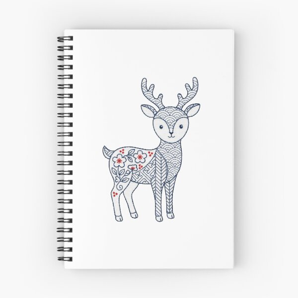 Item preview, grest deer in sashiko style designed and sold by Maewshooter.