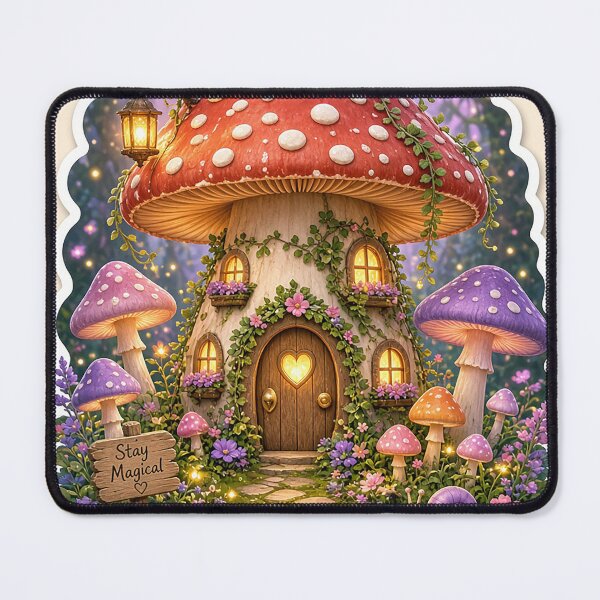 Item preview, Magical Mushroom House Stay Magical designed and sold by MFMart.