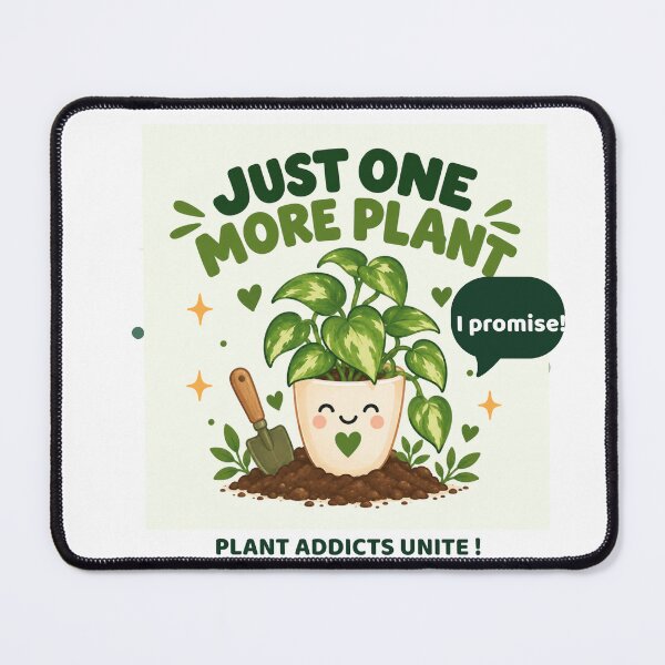 Item preview, Just One More Plant – Funny Plant Lover Pun designed and sold by GardenHub.