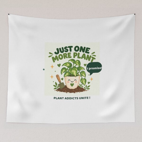 Item preview, Just One More Plant – Funny Plant Lover Pun designed and sold by GardenHub.