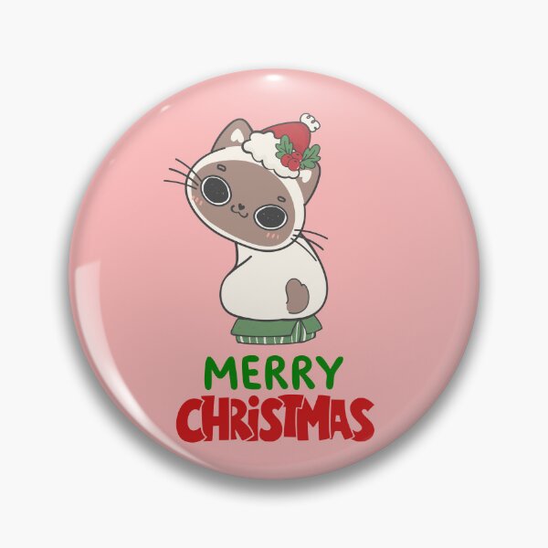 Item preview, Cute Siamese Cat Merry Christmas Holiday Art designed and sold by stormk10.