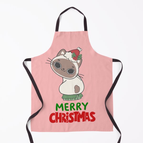 Item preview, Cute Siamese Cat Merry Christmas Holiday Art designed and sold by stormk10.
