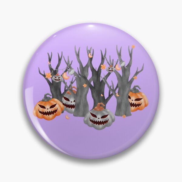 Item preview, Spooky Halloween Forest Pumpkins and Creepy Trees Design designed and sold by SolutionsArt.