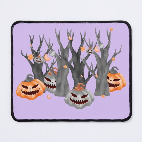 Item preview, Spooky Halloween Forest Pumpkins and Creepy Trees Design designed and sold by SolutionsArt.