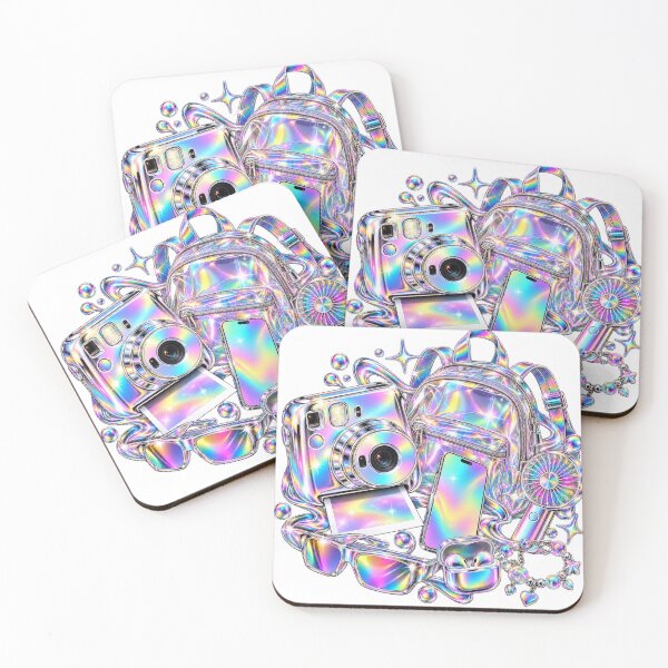 Item preview, Festival Weekend Kit - Chrome Rainbow 2020s Lifestyle Collage	 designed and sold by The198X.