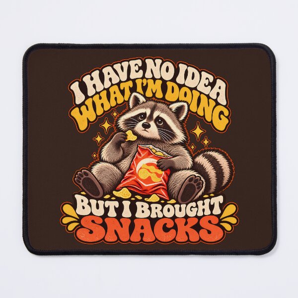 Item preview, Funny Raccoon With Snacks Retro Illustration designed and sold by siljeberg.