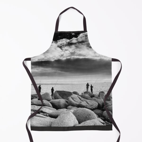 Item preview, Ocean Fishing in Black and White Landscape photo designed and sold by Faith Based Decor & Art &Gifts.
