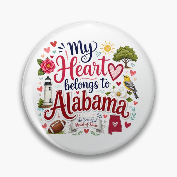 Item preview, My Heart Belongs to Alabama - Cute Souvenir Travelers Gift for Men Women & Kids  designed and sold by Mozaic Clothes.