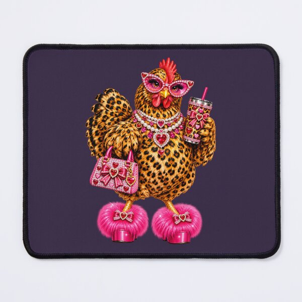 Item preview, Glam Leopard Chicken Pink Rhinestone Country Fashion Art designed and sold by AmiGraph.