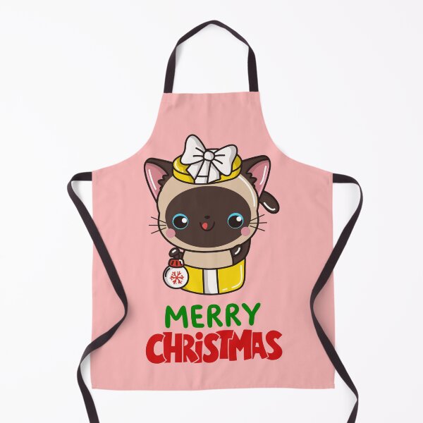 Item preview, Cute Siamese Cat Merry Christmas Holiday Art designed and sold by stormk10.