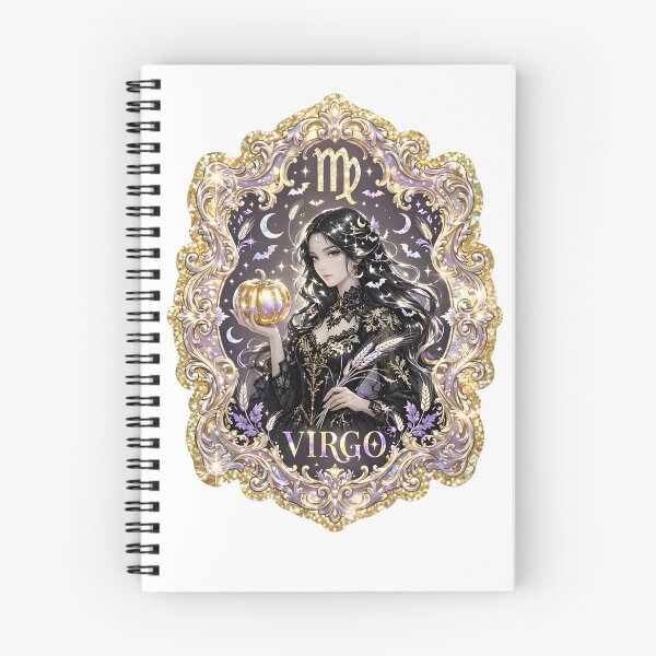 Item preview, Virgo Elegant Gothic Medallion Portrait designed and sold by Zodiac Celestial Art.