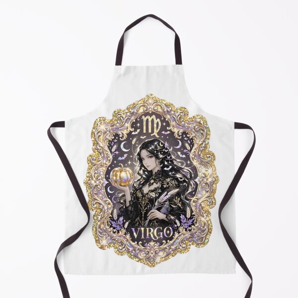 Item preview, Virgo Elegant Gothic Medallion Portrait designed and sold by Zodiac Celestial Art.
