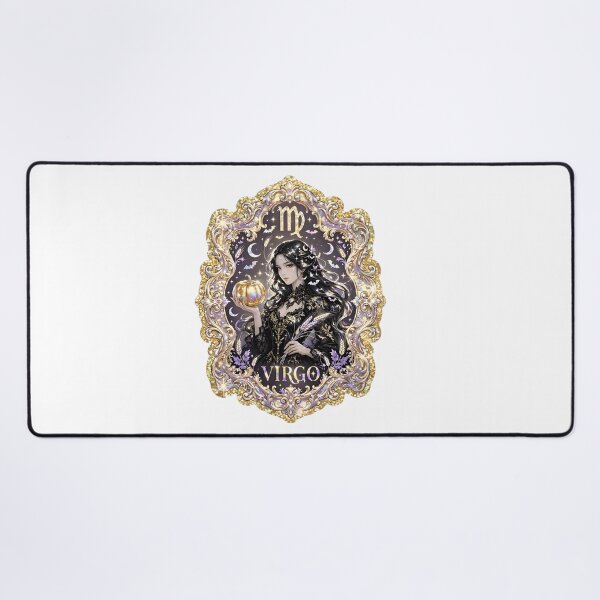 Item preview, Virgo Elegant Gothic Medallion Portrait designed and sold by Zodiac Celestial Art.
