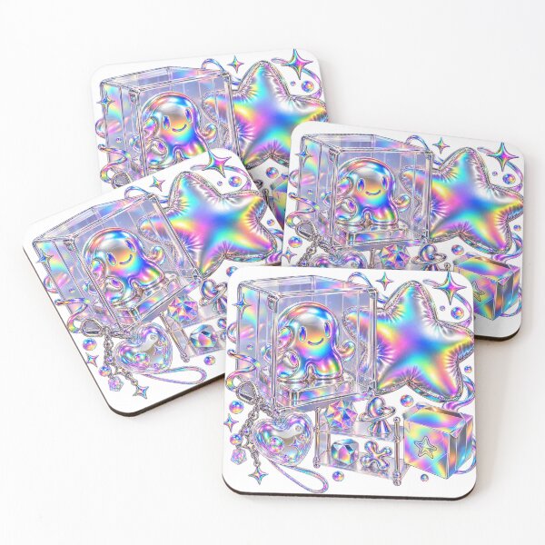 Item preview, Cute Collectible Corner - Chrome Rainbow 2020s Lifestyle Collage designed and sold by The198X.