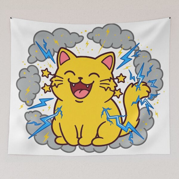 Item preview, Thunder Kitty: Static-Charged Cuddle Storm designed and sold by Odd-jack.