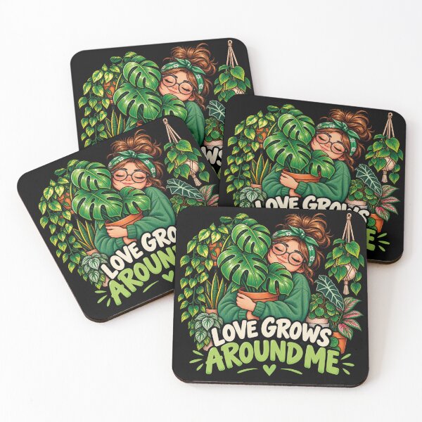 Item preview, Love Grows Around Me Plant Mom Monstera  designed and sold by CrazySzoopWorld.