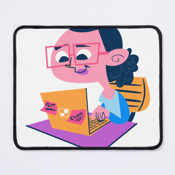 Item preview, Studying Student Laptop Exam Preparation Mid Century Modern Vector designed and sold by PIXeez⭐️⭐️⭐️⭐️⭐️.