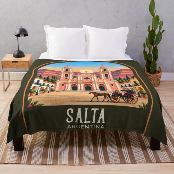 Item preview, Salta Vintage Travel Illustration designed and sold by HomeLivingCo.