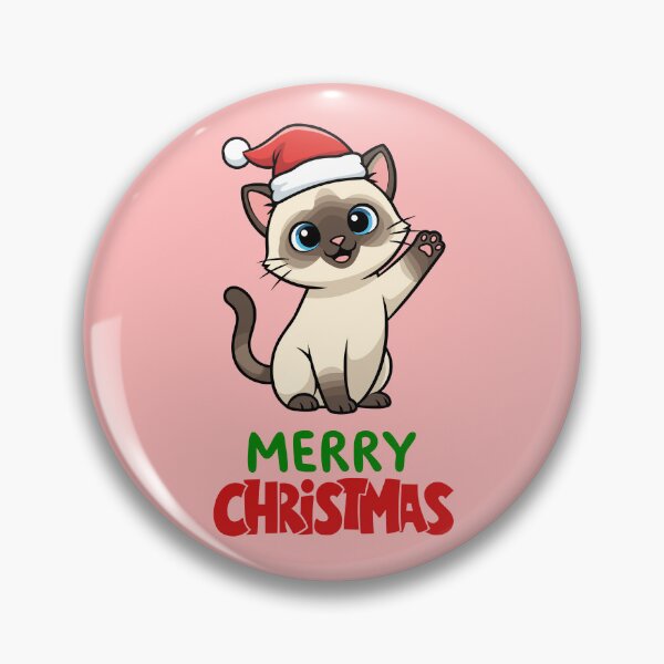 Item preview, Cute Siamese Cat Merry Christmas Holiday Art designed and sold by stormk10.