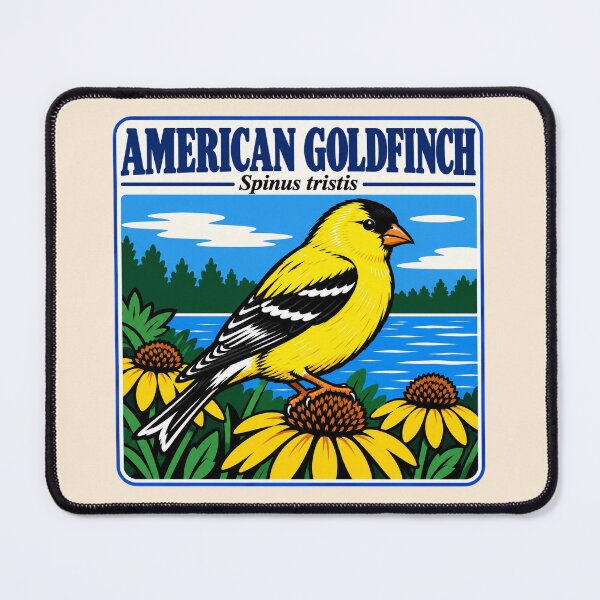 Item preview, American Goldfinch Vintage Bird Field Guide – Spinus tristis designed and sold by American Fieldmark Studio.