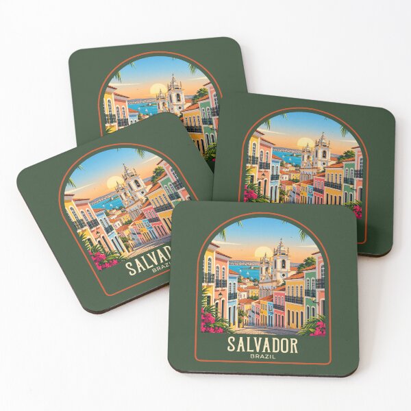 Item preview, Salvador Vintage Travel Illustration designed and sold by HomeLivingCo.