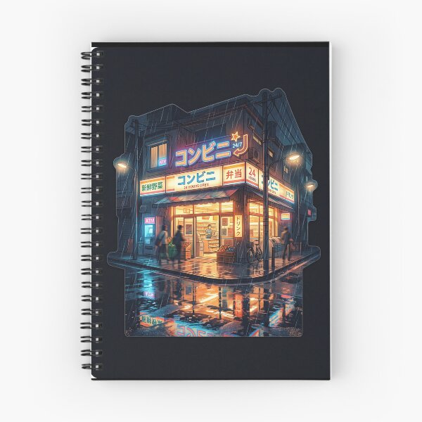 Item preview, Rainy Night Tokyo 24/7 Japanese Convenience Store Sticker designed and sold by Hikariha Studio.