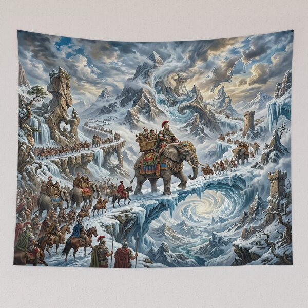 Item preview, Hannibal's Surreal Elephant Crossing the Alps designed and sold by Solomon-Ent-144.