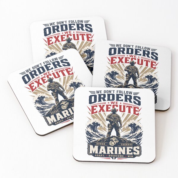 Item preview, Navy Seal Soldier Marine We Don't Follow Orders We Execute Them Motivational Slogan gift for Armed Forces Marines designed and sold by LD ART.