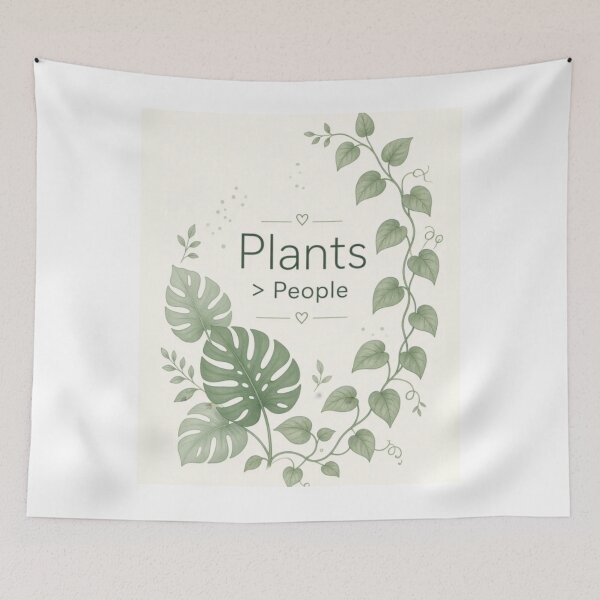 Item preview, Plants Over People - Funny Plant Lover Minimalist Indoor Gardening designed and sold by IbericoStudio.