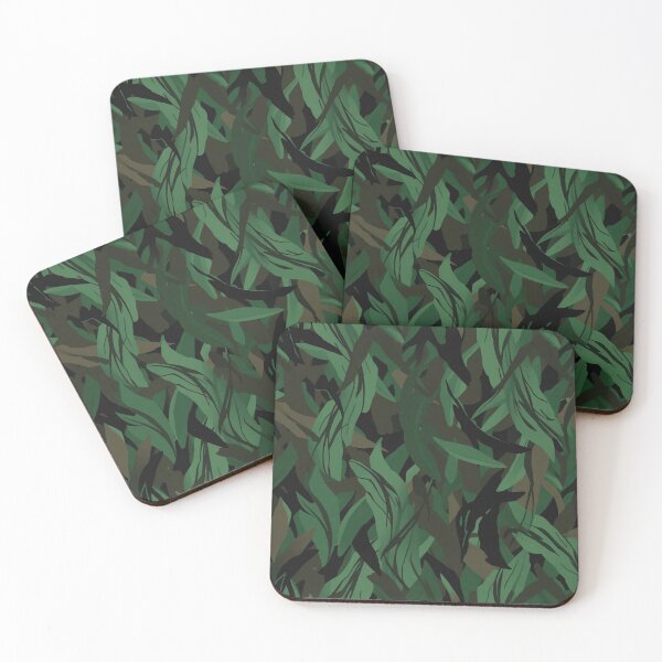 Item preview, Tropical Jungle Leaves Abstract Camouflage Pattern designed and sold by IntelliMindDesigns.