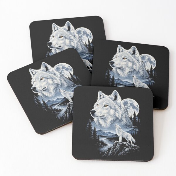 Item preview, White Wolf Howling Full Moon Wilderness Nature designed and sold by Kladhadredo.