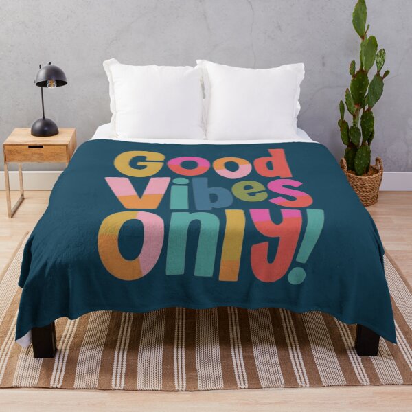 Item preview, Good Vibes Only Colorful Motivational Illustration designed and sold by NosandEdgy.