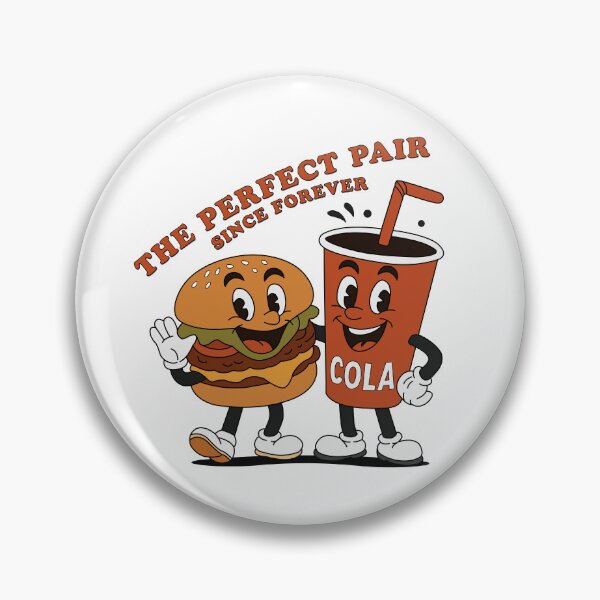 Artikelvorschau, Vintage-Retro-Hamburger-Cola-Maskottchen – Das perfekte Paar entworfen und verkauft von KozbiDesign.