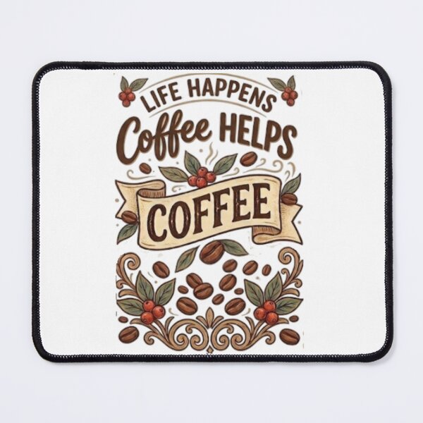 Item preview, Life Happens Coffee Helps Vintage Retro Coffee Lover Quote designed and sold by Salma.Store.
