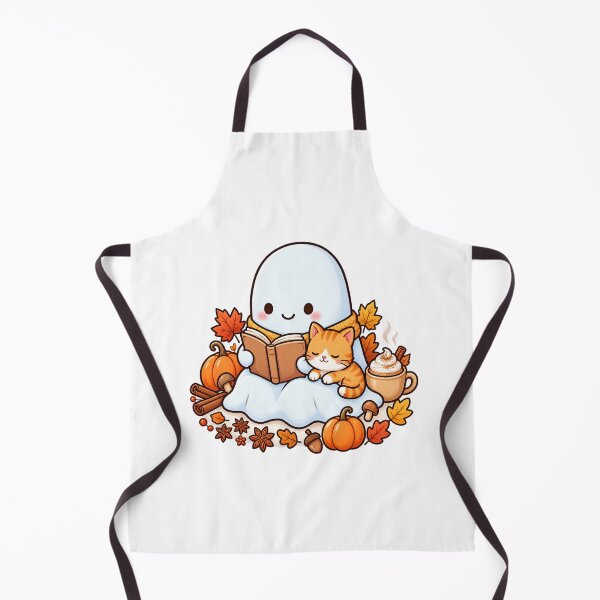 Item preview, Cozy Autumn Ghost & Cat Shirt designed and sold by MDShop011A.