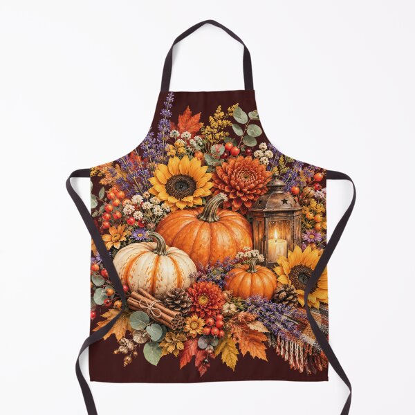 Item preview, Cozy Autumn Pumpkin Sunflower Lantern Fall Bouquet Flowers designed and sold by Sycamorre.