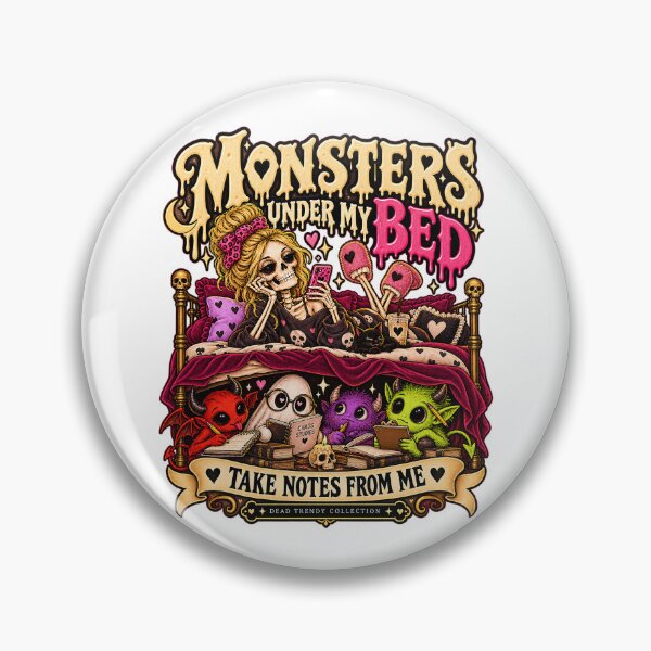 Item preview, ⚡Dead Trendy Collection ⚡- Monsters Under My Bed Take Notes From Me designed and sold by WheelieGdArt.