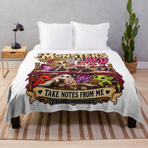 Item preview, ⚡Dead Trendy Collection ⚡- Monsters Under My Bed Take Notes From Me designed and sold by WheelieGdArt.