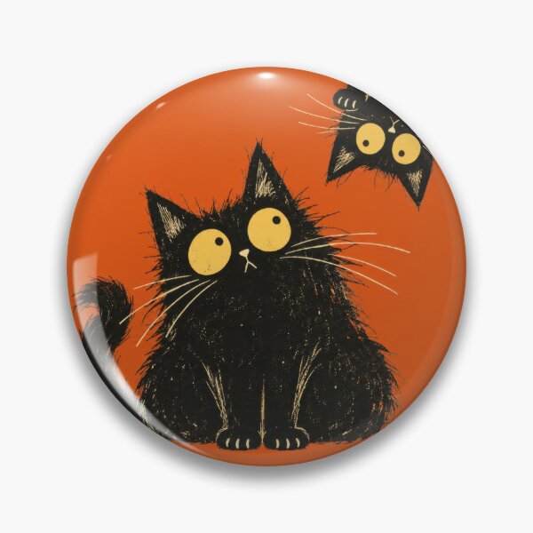 Item preview, Two black cats on orange designed and sold by anytka.