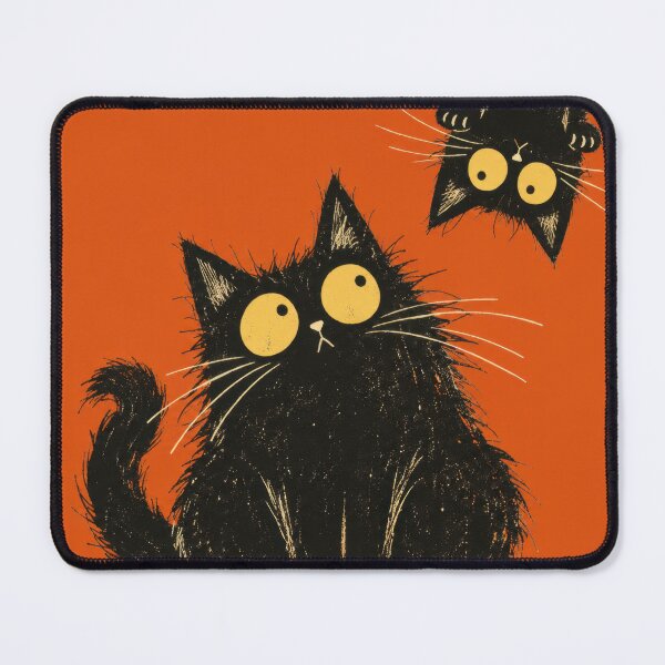 Item preview, Two black cats on orange designed and sold by anytka.