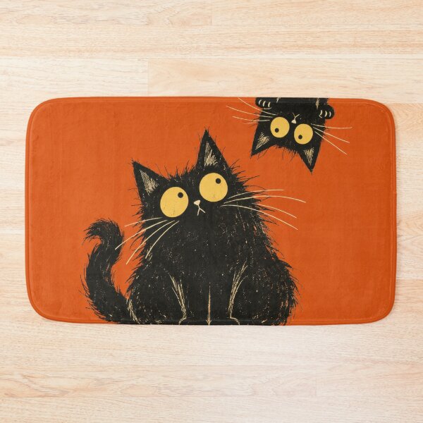 Item preview, Two black cats on orange designed and sold by anytka.
