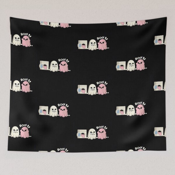 Item preview, Funny Laundry Ghost Pink Halloween Boo Cute Chibi Spooky Humor designed and sold by DevilMayCrySh.
