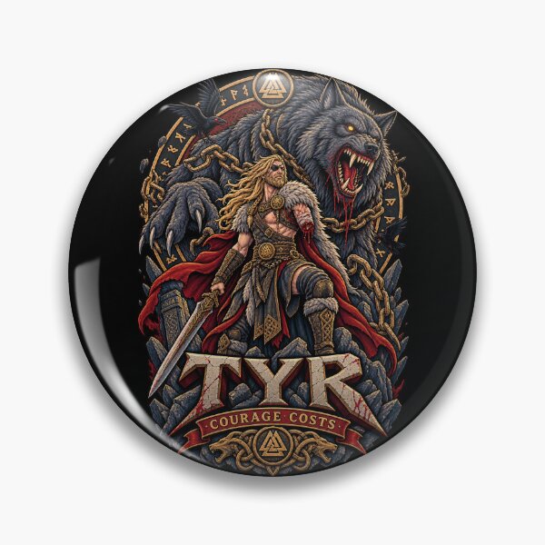 Item preview, Tyr and Fenrir Courage Costs Norse Mythology designed and sold by Gabriela Mihai.