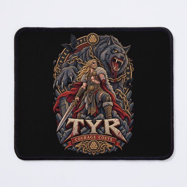 Item preview, Tyr and Fenrir Courage Costs Norse Mythology designed and sold by Gabriela Mihai.