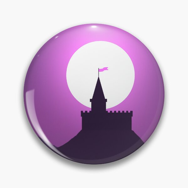 Item preview, Mystical Castle Moon Silhouette - 100% Mouse-Drawn MS Paint Art designed and sold by ArtisticJump.